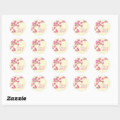 stickers tendance design cerise fleurie graduée (Feuille)