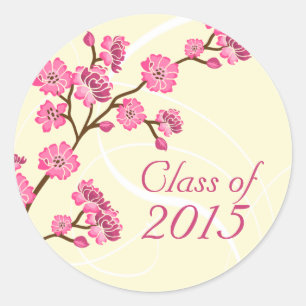 stickers tendance design cerise fleurie graduée