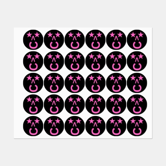 Stickers tendance en noir (Feuille)