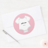 Stickers tenue bébé avec nom bébé date d'échéance  (Enveloppe)