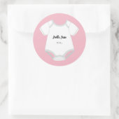Stickers tenue bébé avec nom bébé date d'échéance  (Sac)