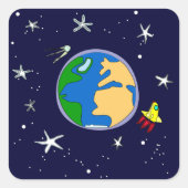 Stickers Terre Et Satellite (Devant)