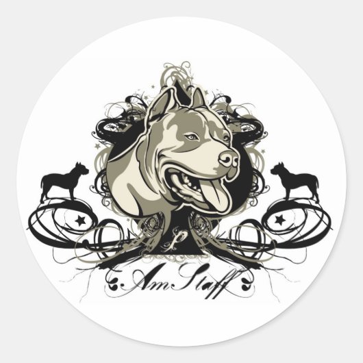 Stickers Terrier du Staffordshire américain (Devant)