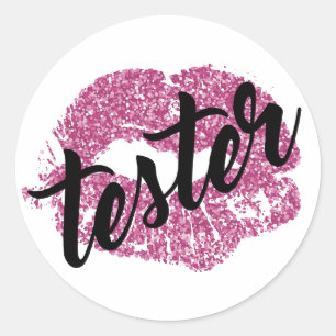 Stickers Tester Parties scintillant rose