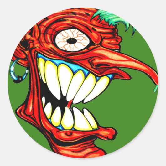 Stickers tête folle petit (Devant)