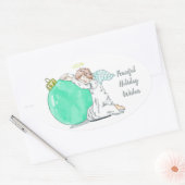 stickers texte personnalisé Christmas Angel (Enveloppe)