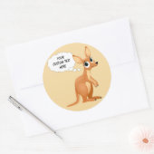 stickers texte personnalisé Cute Kangaroo (Enveloppe)