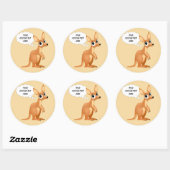 stickers texte personnalisé Cute Kangaroo (Feuille)