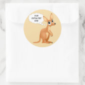 stickers texte personnalisé Cute Kangaroo (Sac)