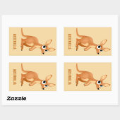 stickers texte personnalisé Cute Kangaroo (Feuille)