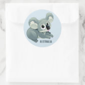 stickers texte personnalisé Cute Koala (Sac)