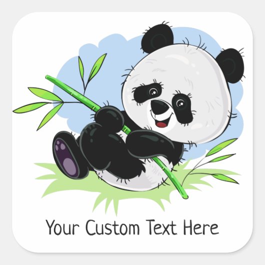stickers texte personnalisé Cute Panda (Devant)