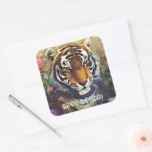 Stickers texte personnalisé Fleur de tigre (Enveloppe)