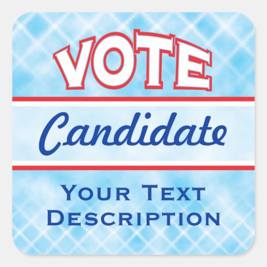 Stickers texte Personnaliser VOTE (Devant)