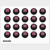 Stickers Texte rose S Santé mentale (Feuille)
