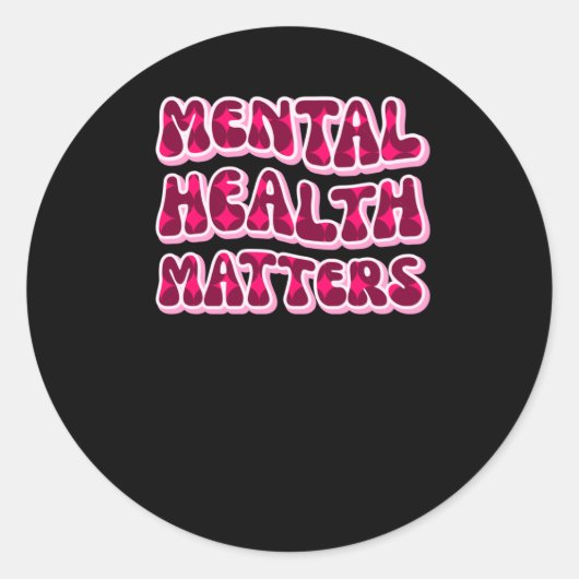 Stickers Texte rose S Santé mentale (Devant)