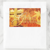 Stickers Thanksgiving/Bedankt geven aan onze redde (Tas)