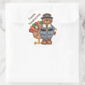 Stickers Thanksgiving/Ours pèlerin et Turquie (Sac)