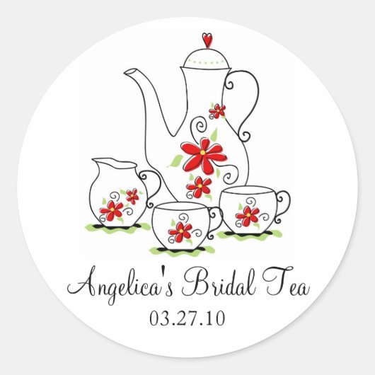 Stickers thé rouge nuptiale (Devant)