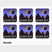 Stickers Thématiques Éclipse Solaire 2017 (Feuille)