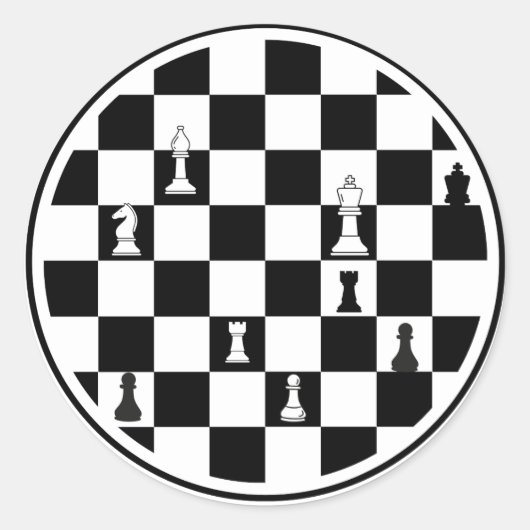 Stickers Thème d'échecs - Élégant design de l'échi (Devant)