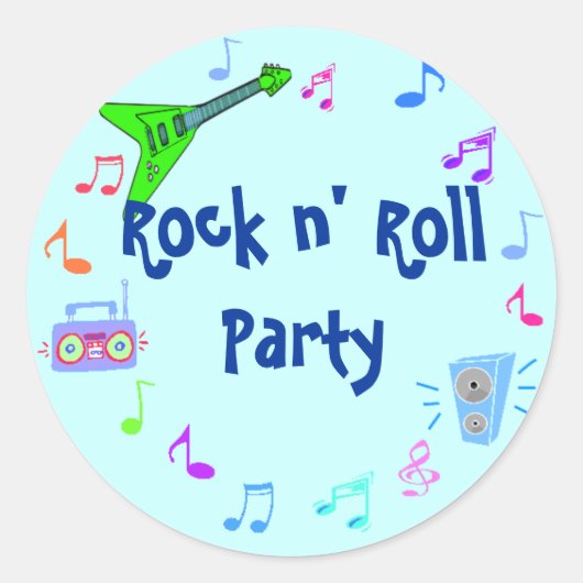 Stickers Thème Rock N Roll (Devant)