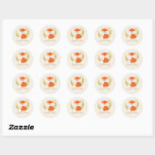 Stickers Thème Woodland Cute Kawaii Fox (Feuille)
