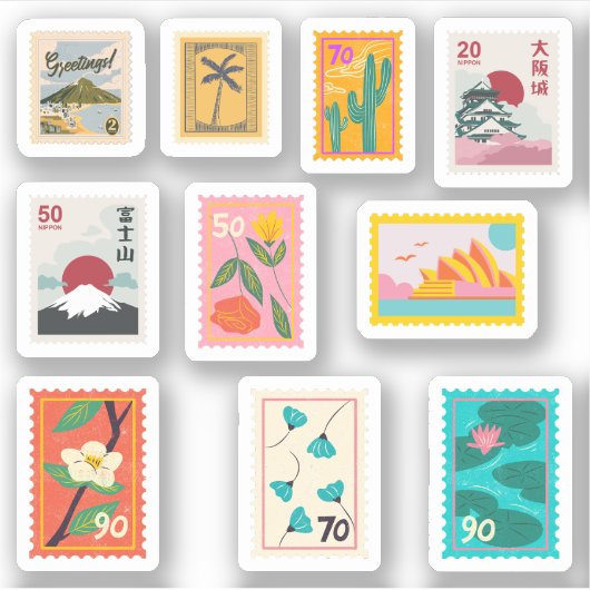 Stickers Timbre Postage (Devant)