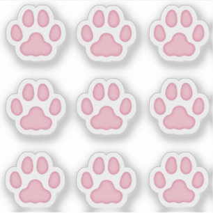 Stickers Tiny.Cat Empreintes de pattes Pink Animal