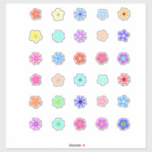 Stickers Tiny Flowers Kit par Cherie (Feuille)