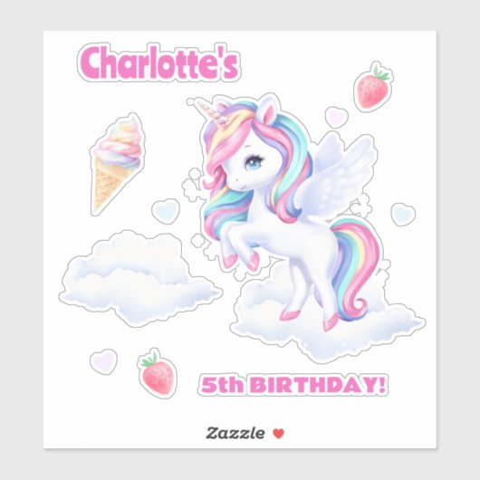 Stickers to a magical birthday party. (Vel)