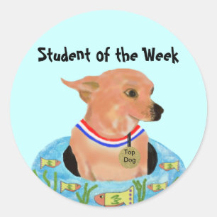 Stickers Top Chien Student