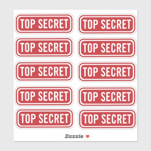 Stickers Top Secret (Feuille)