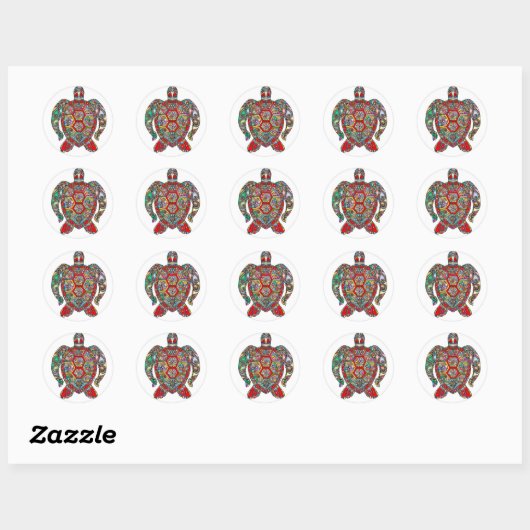 Stickers Tortue de mer (Feuille)