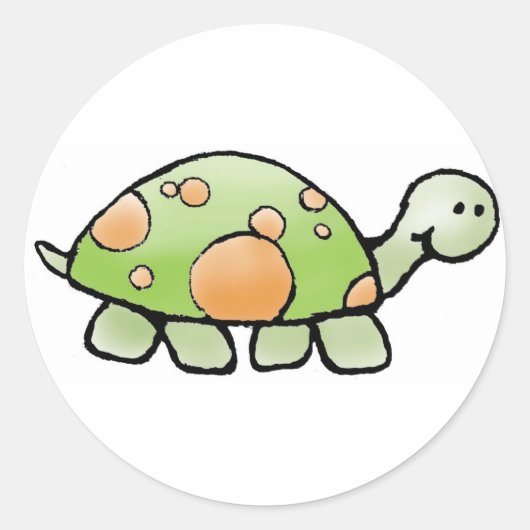 Stickers Tortue - Feuille de 20 (Devant)