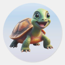 Stickers Tortue mignonne