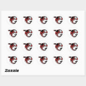 Stickers Totem Baleine Rouge (Feuille)