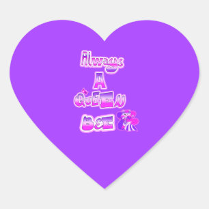 Stickers toujours une reine abeille violet
