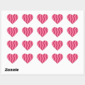 Stickers tourbillonnant à rayures roses (Feuille)