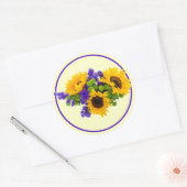 Stickers Tournesol et Statice Bleue (Enveloppe)