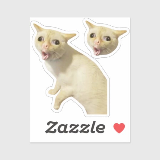 Stickers Toussant Mème de chat (Feuille)