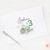 Stickers Tracteur vert personnalisé (Enveloppe)