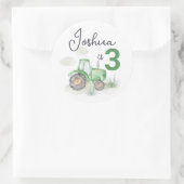 Stickers Tracteur vert personnalisé (Sac)