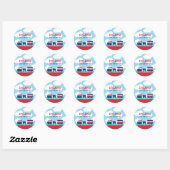 Stickers Train Anniversaire Fête Faveurs (Marine & (Feuille)