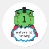 Stickers Train pour anniversaire (Devant)