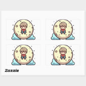Stickers transpirer gros petit pêche (Feuille)