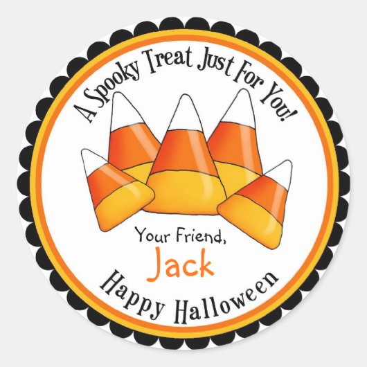 Stickers Treat Halloween Candy Corn (Devant)
