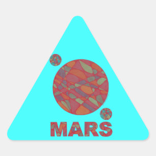 Stickers Triangle Art Planète Rouge Mars