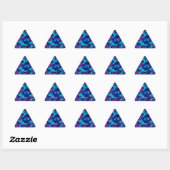 Stickers Triangle bleu foncé et violet Camouflage (Feuille)
