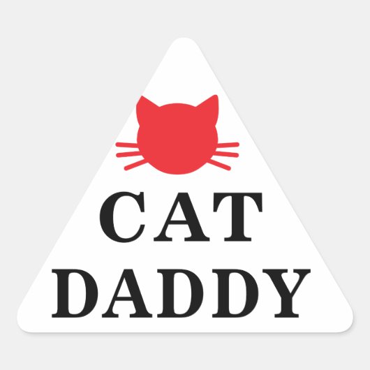 Stickers Triangle Chat Daddy (Devant)